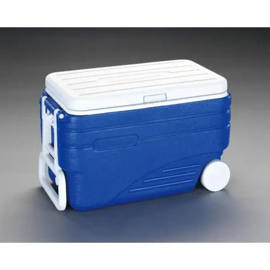 98 - Litre Wheeled Cooler Box – Large Capacity Rolling Ice Chest with Telescopic Handle - enkajihomestore
