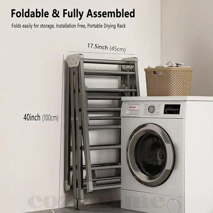 Free Standing Clothes Drying Rack – Foldable Multi - Layer Laundry Organizer - enkajihomestore