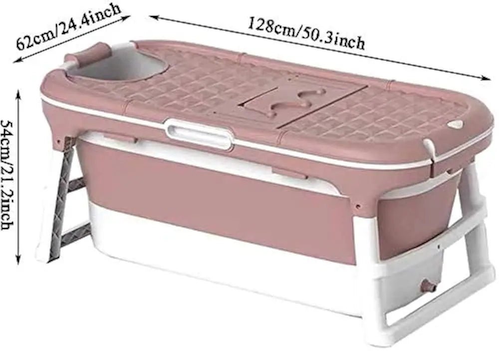 Portable Folding Bathtub for Adults – Collapsible Spa Tub with Cover - enkajihomestore