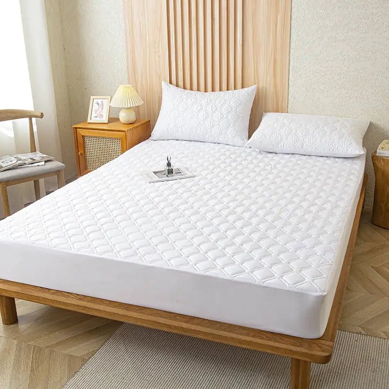 Quilted Waterproof Fitted Mattress Protector – 3 - Piece Set with Pillowcases - enkajihomestore