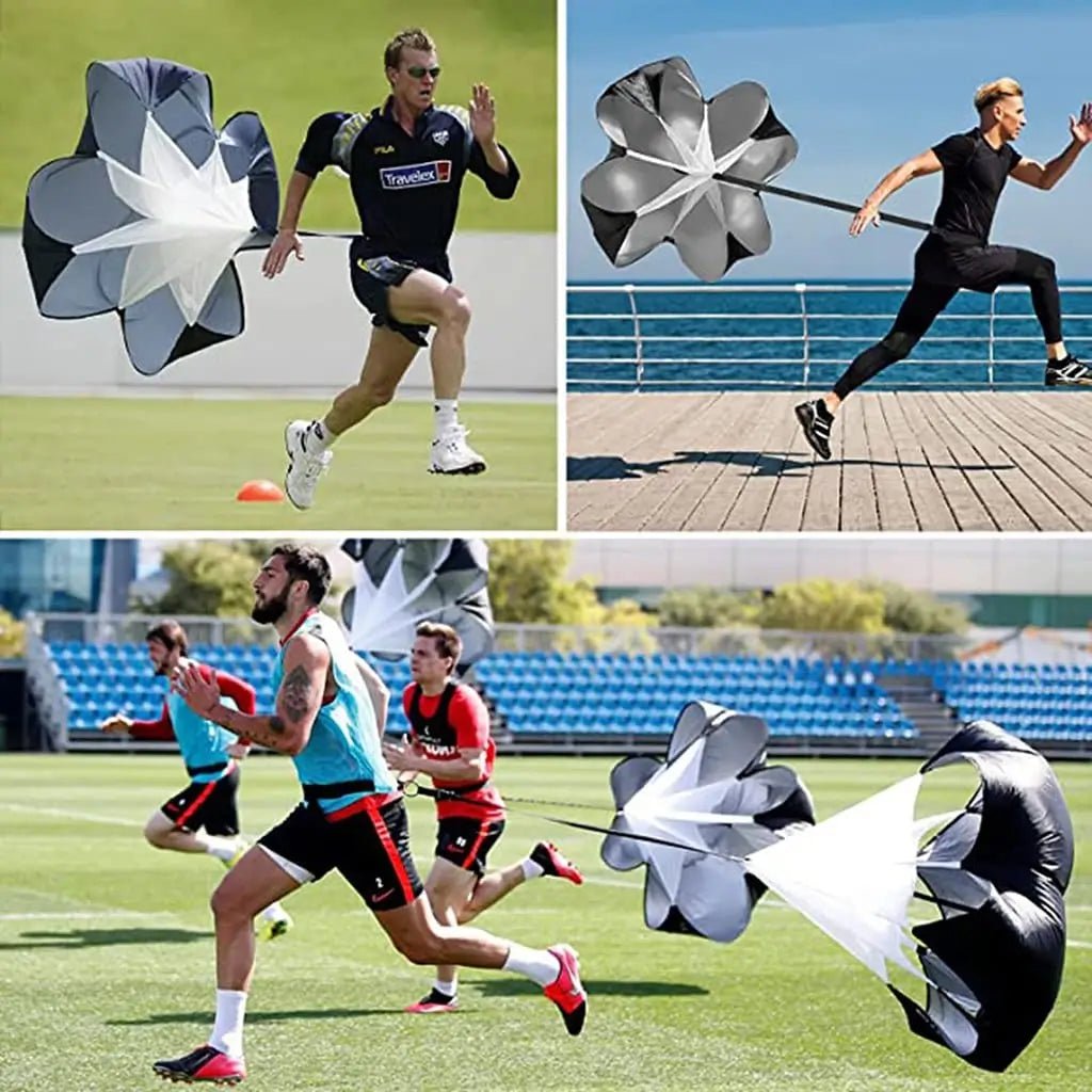 Speed Resistance Running Parachute – Sprint Training Chute with Adjustable Waist Belt and Carry Bag - enkajihomestore