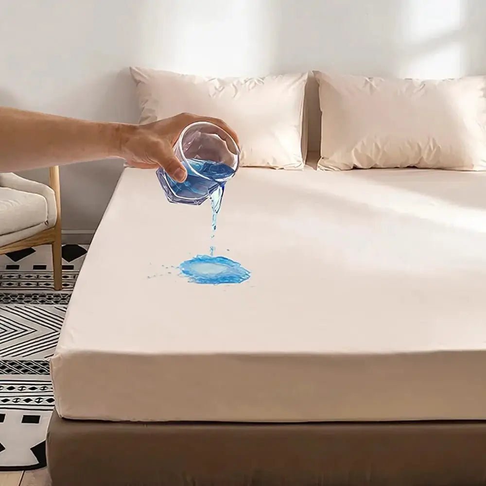Waterproof Fitted Sheet Mattress – with Elastic Band Cover 100%Waterproof Protection - enkajihomestore