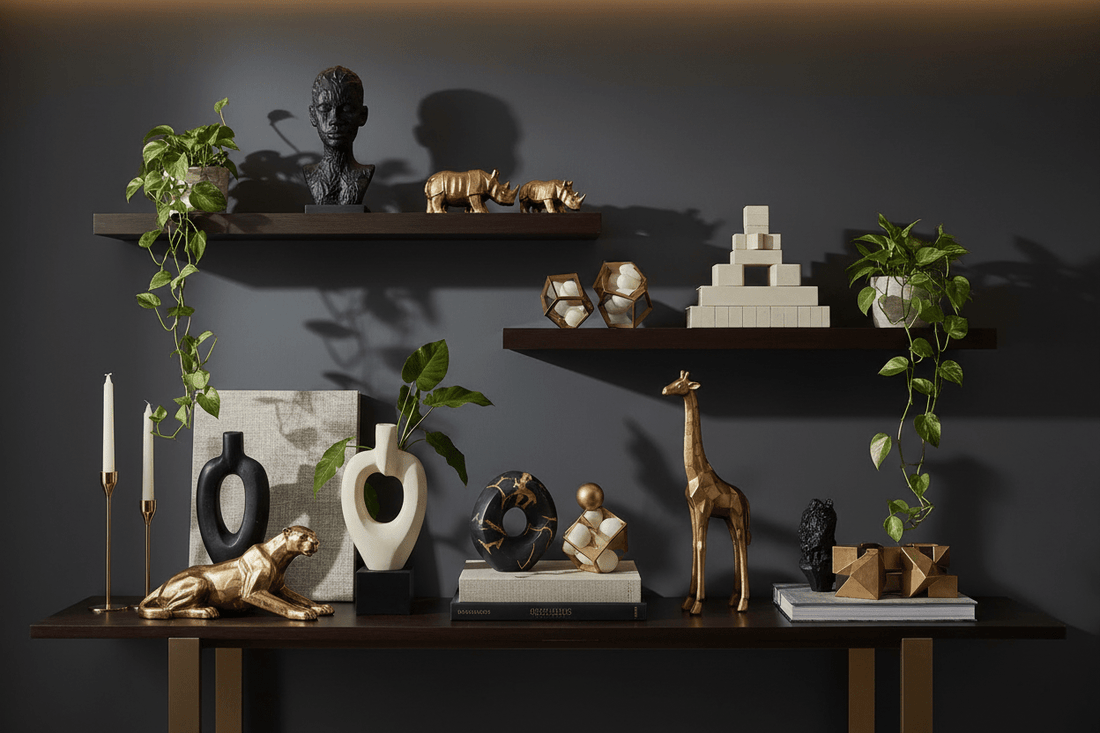 The Art of Decorative Sculptures: Styling Resin Figurines on Shelves and Consoles - enkajihomestore