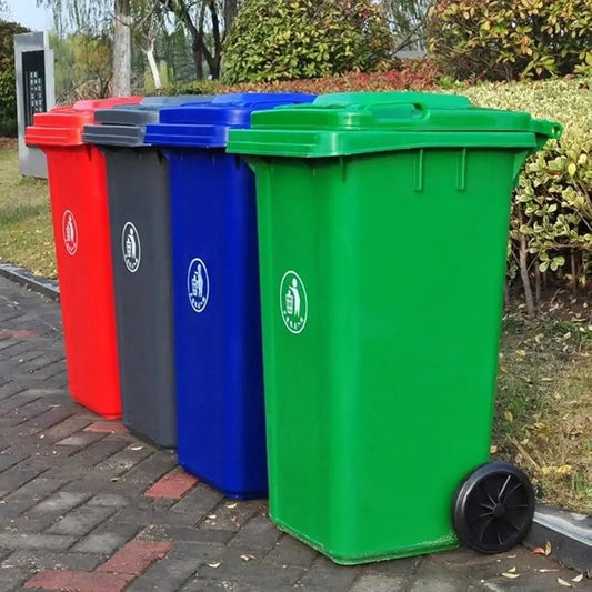 120L HDPE Wheeled Outdoor Wheelie Bin - enkajihomestore