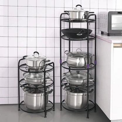 5 - Tier Pot and Pan Organizer Rack – 103cm Standing Kitchen Storage Rack for Cookware - enkajihomestore
