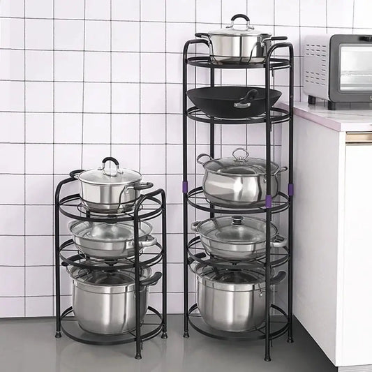 5 - Tier Pot and Pan Organizer Rack – 103cm Standing Kitchen Storage Rack for Cookware - enkajihomestore
