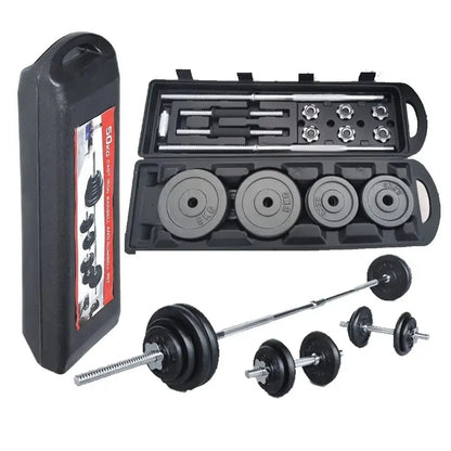 50kg Barbell and Dumbbell Set – Complete Home Weight Training Kit - enkajihomestore
