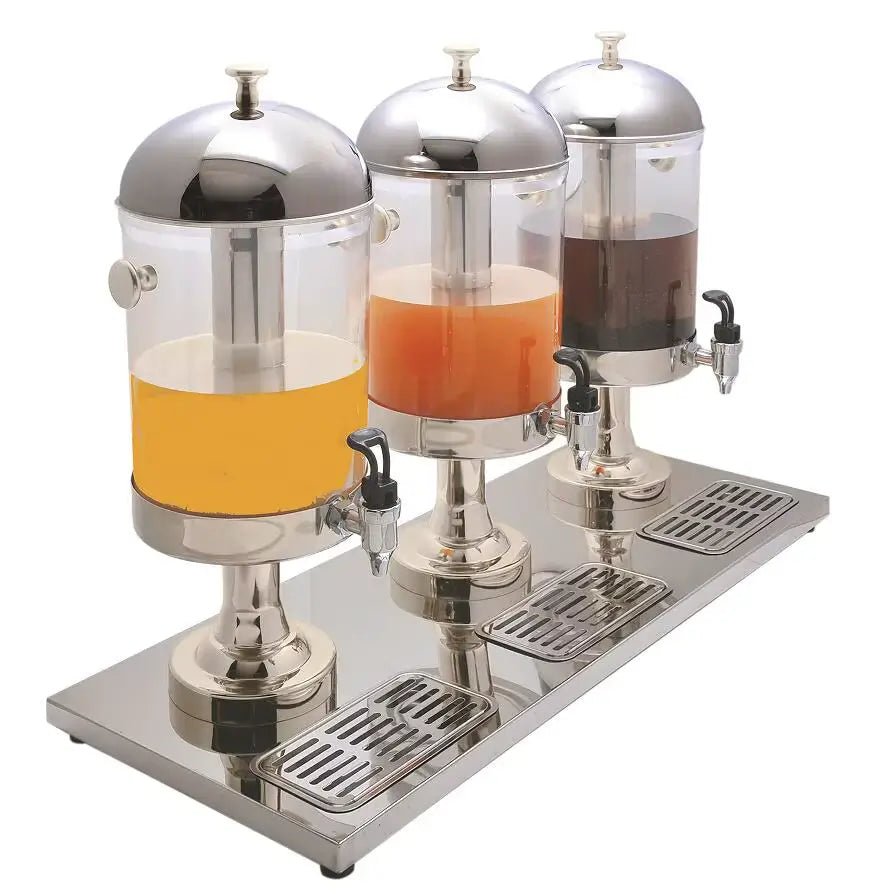 Acrylic Juice Dispenser with Stainless Steel Stand and Cover - enkajihomestore