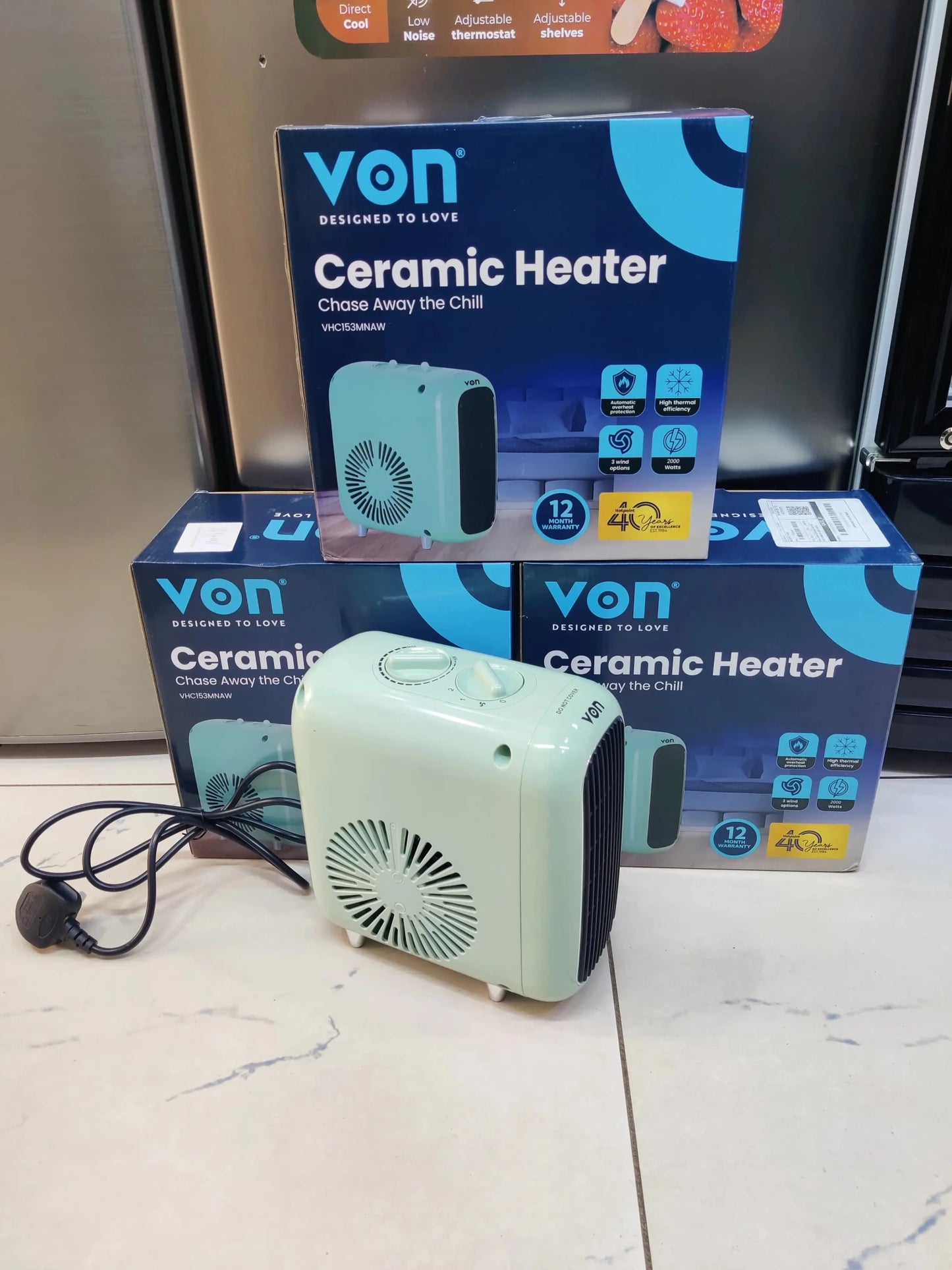Ceramic Heater 1500W – Compact Room Heater with Thermostat - enkajihomestore