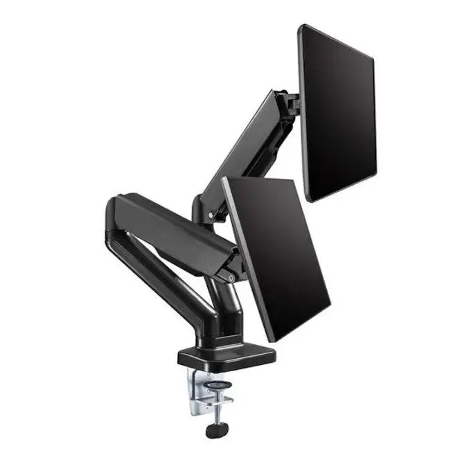 Dual Gas Spring Monitor Arm Desk Mount – Full Motion Two - Screen Arm - enkajihomestore