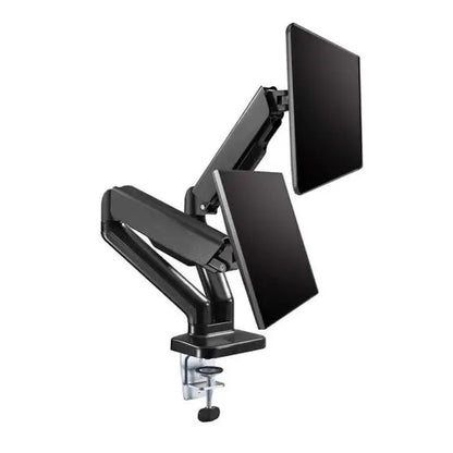 Dual Gas Spring Monitor Arm Desk Mount – Full Motion Two - Screen Arm - enkajihomestore