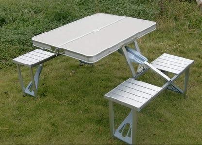Foldable Picnic Table and Chair Set – Portable Outdoor Camping Table - enkajihomestore
