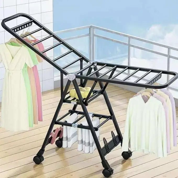 Free Standing Clothes Drying Rack – Foldable Multi - Layer Laundry Organizer - enkajihomestore
