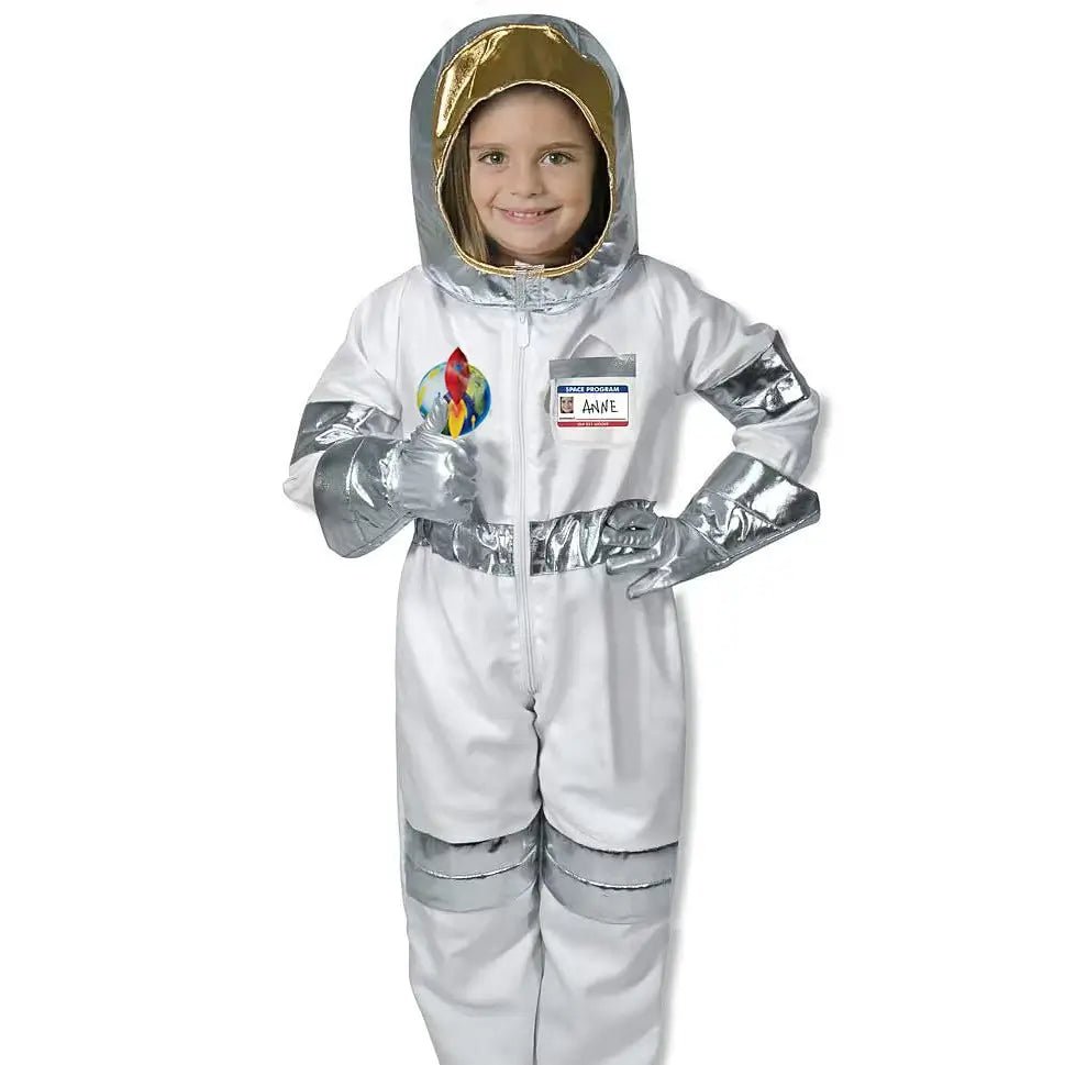 Kids Astronaut Costume Set – 4 - Piece Space Suit with Helmet, Gloves and ID Card for Boys and Girls - enkajihomestore