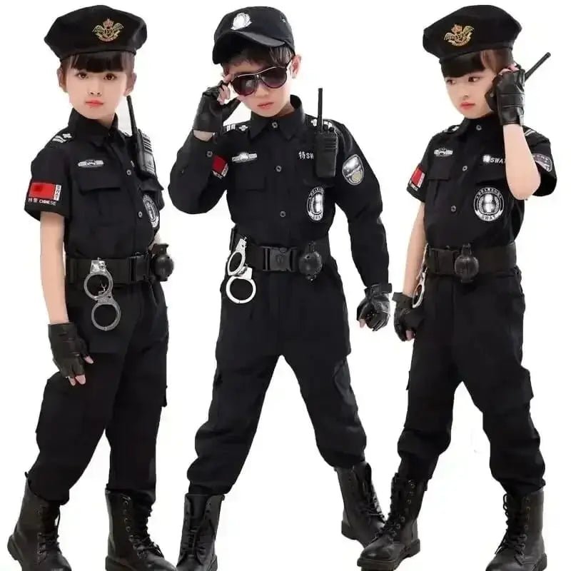 Kids Police SWAT Costume Set – Children's Dress - Up Uniform with Accessories for Boys and Girls - enkajihomestore