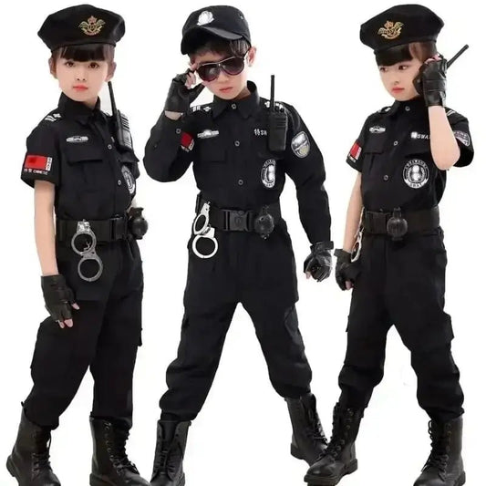 Kids Police SWAT Costume Set – Children's Dress - Up Uniform with Accessories for Boys and Girls - enkajihomestore