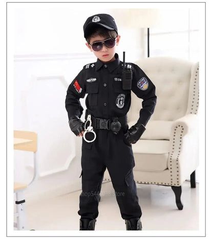 Kids Police SWAT Costume Set – Children's Dress - Up Uniform with Accessories for Boys and Girls - enkajihomestore