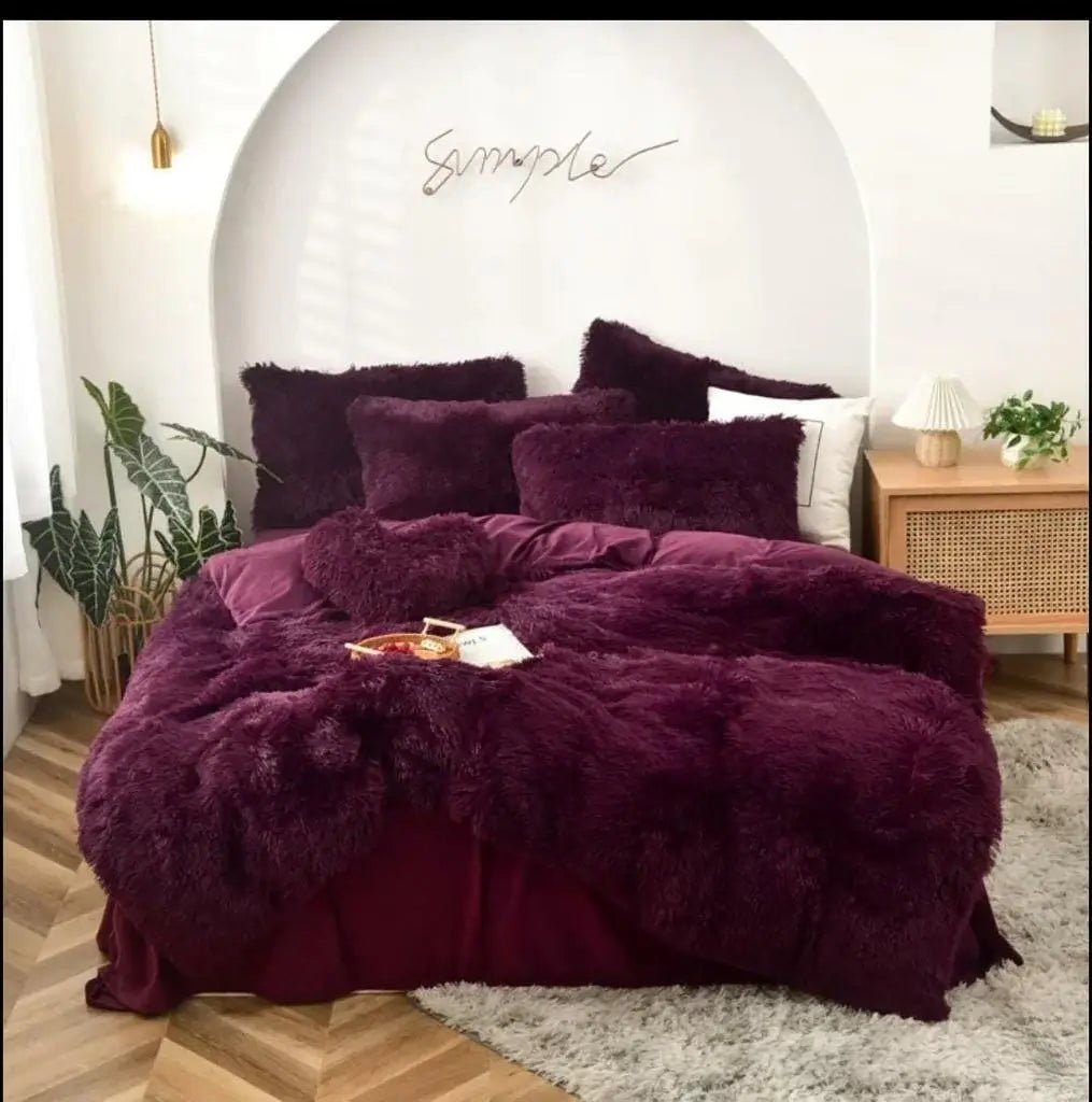 Luxury Fluffy Fleece Duvet Set - enkajihomestore