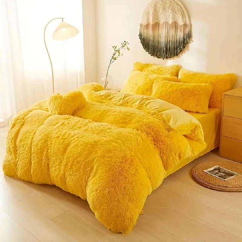 Luxury Fluffy Fleece Duvet Set - enkajihomestore