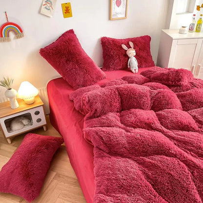 Luxury Fluffy Fleece Duvet Set - enkajihomestore