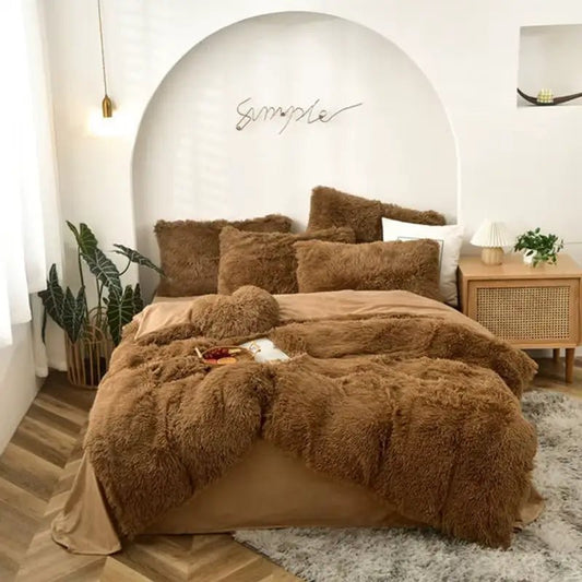 Luxury Fluffy Fleece Duvet Set - enkajihomestore