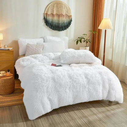 Luxury Fluffy Fleece Duvet Set - enkajihomestore