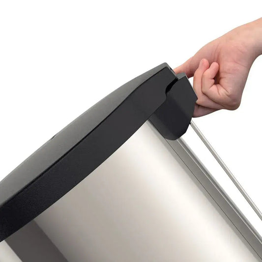 Mirror Polish Stainless Steel Pedal Bin 30L – Soft - Close Hands - Free Waste Bin with Removable Inner Bucket - enkajihomestore