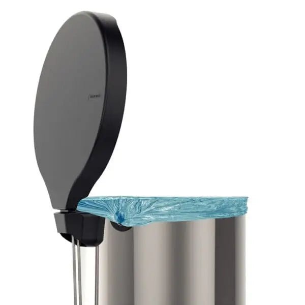 Mirror Polish Stainless Steel Pedal Bin 30L – Soft - Close Hands - Free Waste Bin with Removable Inner Bucket - enkajihomestore