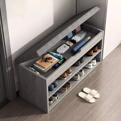 Modern Shoe Storage Cabinet – Space Saving Multi - Layer Shoe Organizer - enkajihomestore