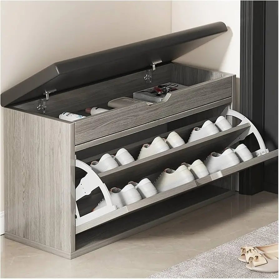 Modern Shoe Storage Cabinet – Space Saving Multi - Layer Shoe Organizer - enkajihomestore
