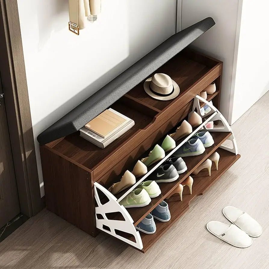 Modern Shoe Storage Cabinet – Space Saving Multi - Layer Shoe Organizer - enkajihomestore