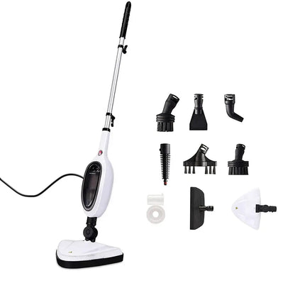 Multifunction Steam Mop with 10 Accessories 1300W– Chemical - Free Floor and Surface Steam Cleaner - enkajihomestore