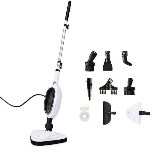 Multifunction Steam Mop with 10 Accessories 1300W– Chemical - Free Floor and Surface Steam Cleaner - enkajihomestore