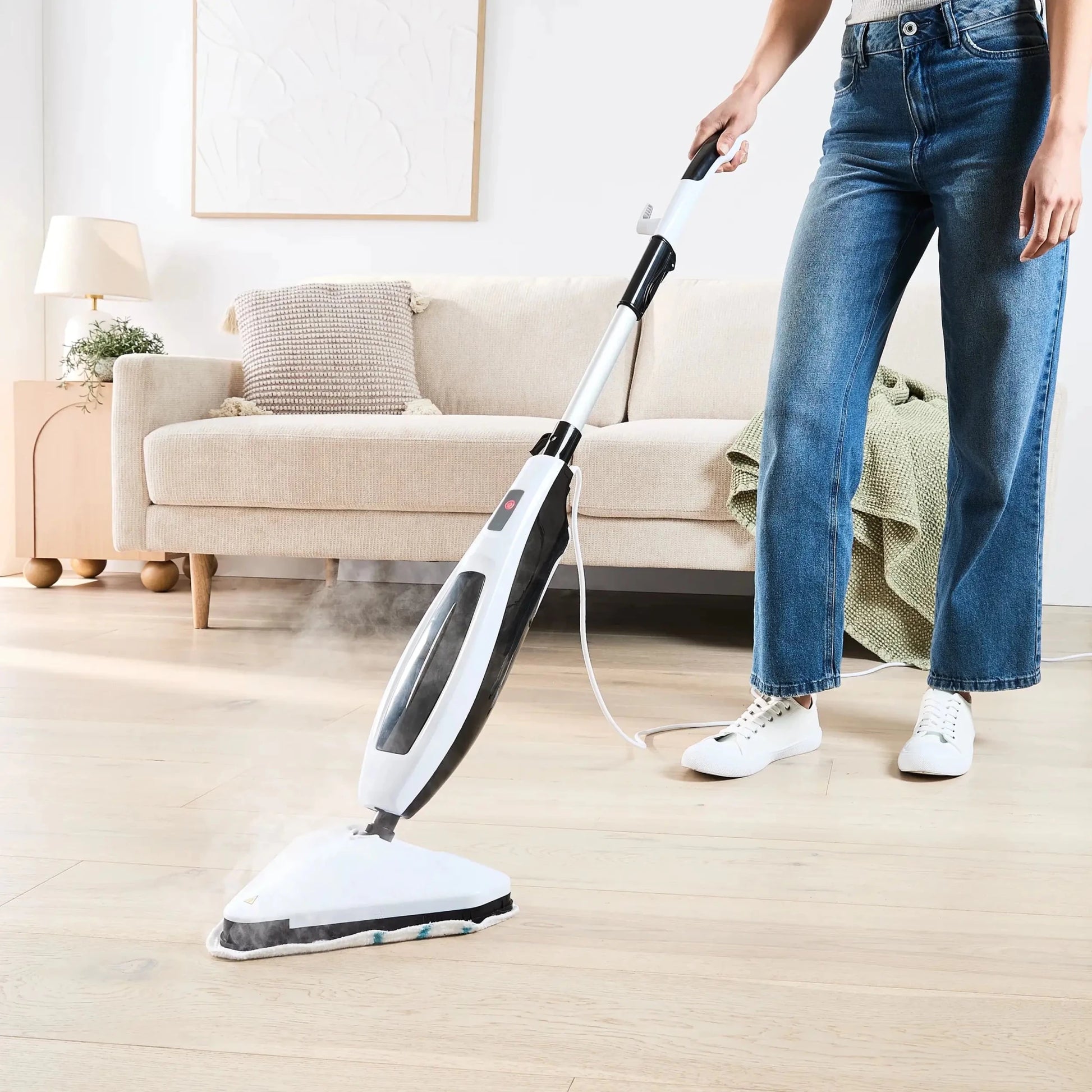 Multifunction Steam Mop with 10 Accessories 1300W– Chemical - Free Floor and Surface Steam Cleaner - enkajihomestore