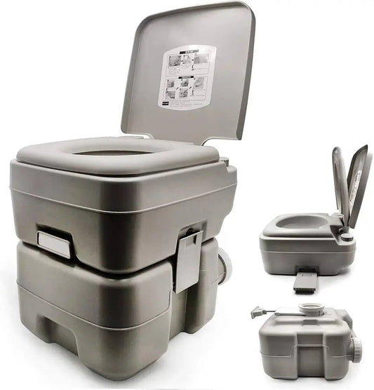Portable Camping Toilet 20L – Flush Portable Toilet with Detachable Waste Tank for Camping, Travel and Emergency Use - enkajihomestore