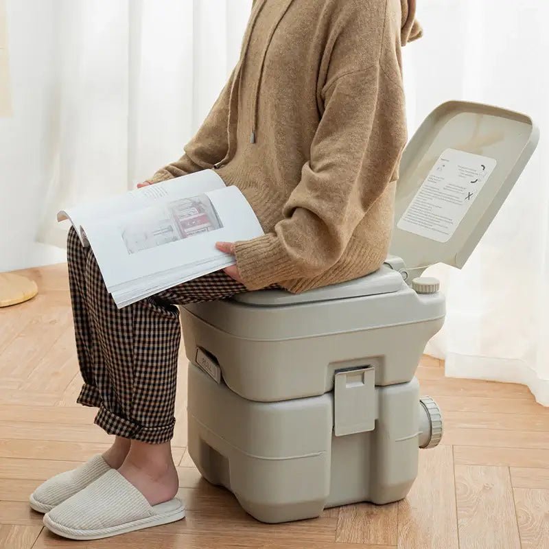 Portable Camping Toilet 20L – Flush Portable Toilet with Detachable Waste Tank for Camping, Travel and Emergency Use - enkajihomestore