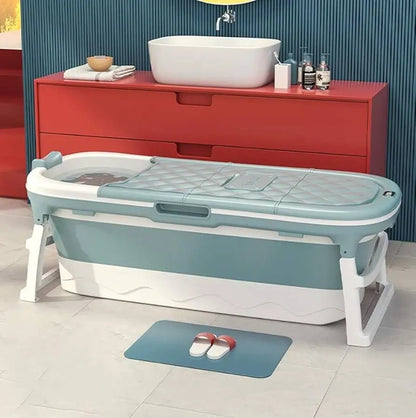 Portable Folding Bathtub for Adults – Collapsible Spa Tub with Cover - enkajihomestore