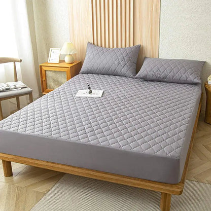 Quilted Waterproof Fitted Mattress Protector – 3 - Piece Set with Pillowcases - enkajihomestore