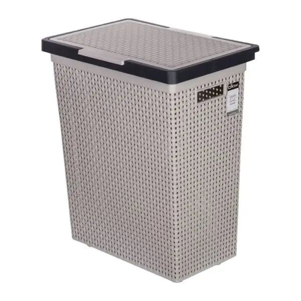 Rattan - Style Flip - Top Laundry Basket with Lid – Ventilated Woven Hamper for Bedroom and Bathroom - enkajihomestore