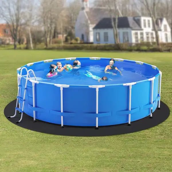 Round Above - Ground Metal Frame Swimming Pool 16ft×48in – Family Pool with 4 - Step Ladder and 1000 GPH Filter Pump - enkajihomestore
