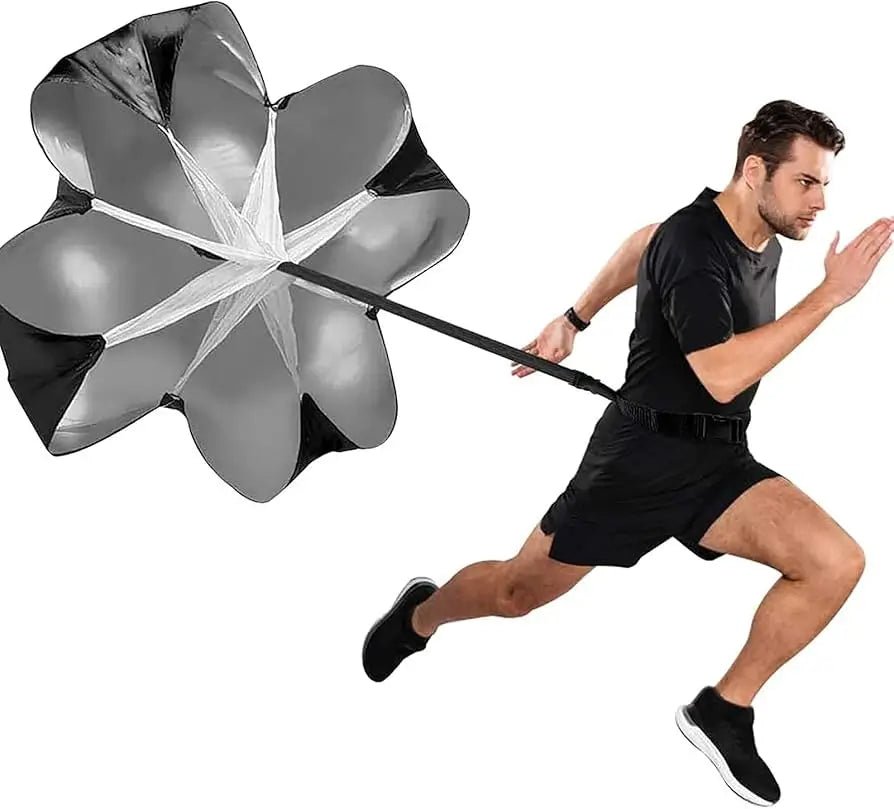 Speed Resistance Running Parachute – Sprint Training Chute with Adjustable Waist Belt and Carry Bag - enkajihomestore
