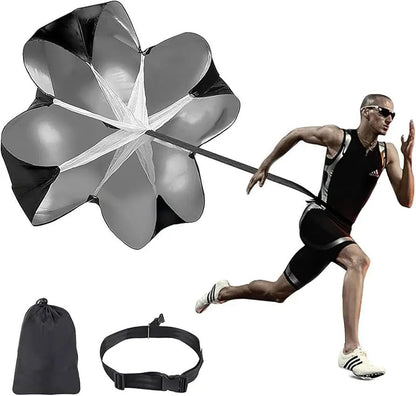 Speed Resistance Running Parachute – Sprint Training Chute with Adjustable Waist Belt and Carry Bag - enkajihomestore