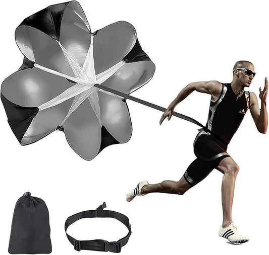 Speed Resistance Running Parachute – Sprint Training Chute with Adjustable Waist Belt and Carry Bag - enkajihomestore