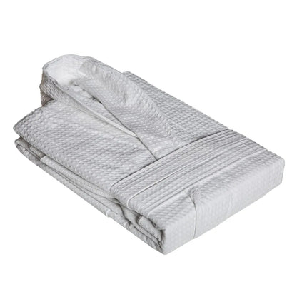 Waffle Weave Bath Robe – Lightweight Absorbent Unisex Dressing Gown with Shawl Collar and Tie Belt - enkajihomestore